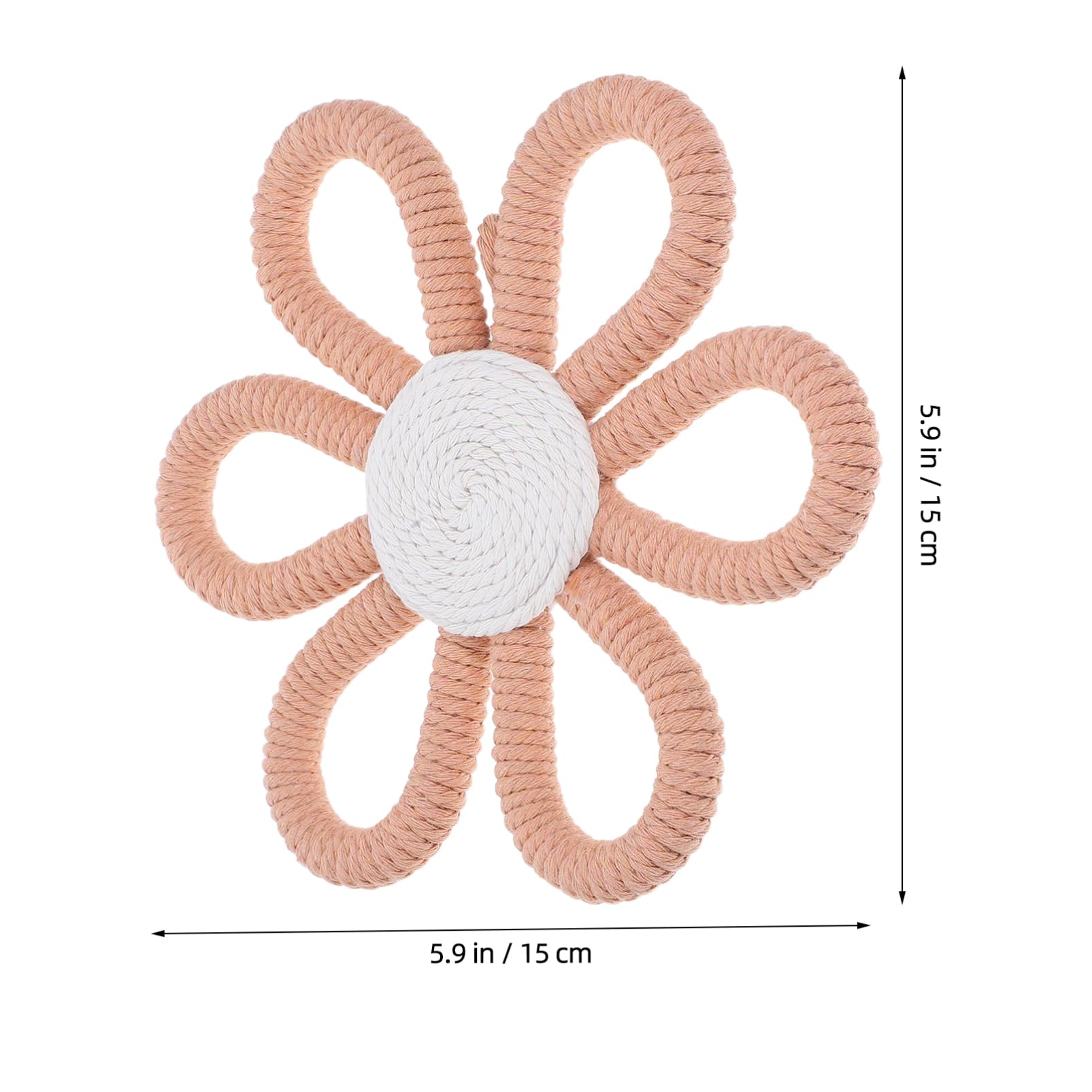 Mikinona 6 Pièces Décor Floral Tissé à Suspendre pour Chambre Décoration Murale Fleurs Artisanales pour Créer une Joyeuse et Accueillante