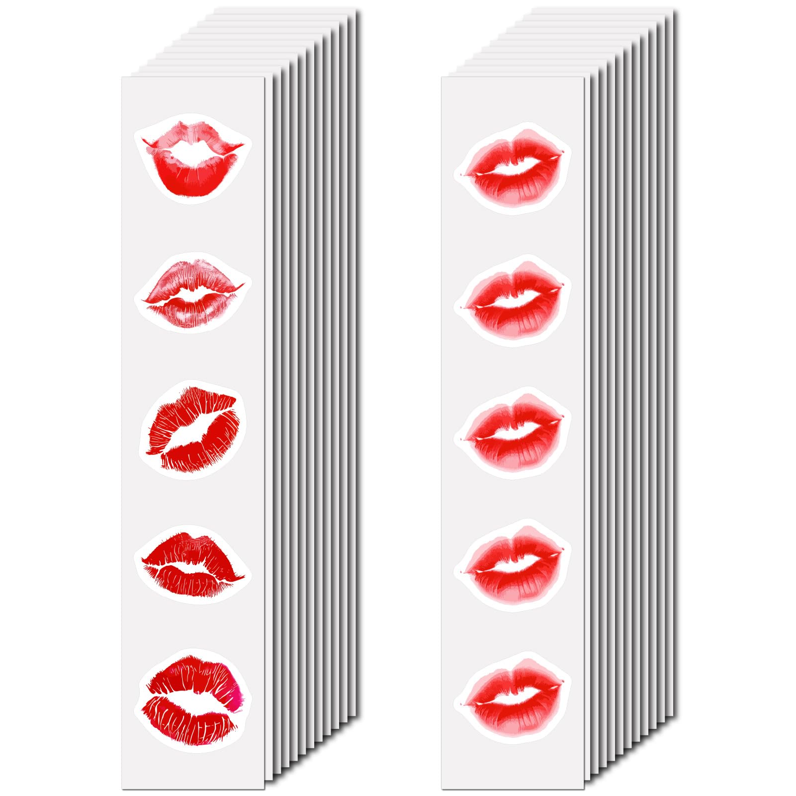CREATCABIN 480 Pcs Red Lips Scrapbook Sticker Water Bottle Stickers Cute Vinyl Waterproof Vsco Laptop Small Self-Adhesive Labels Craft for DIY Window