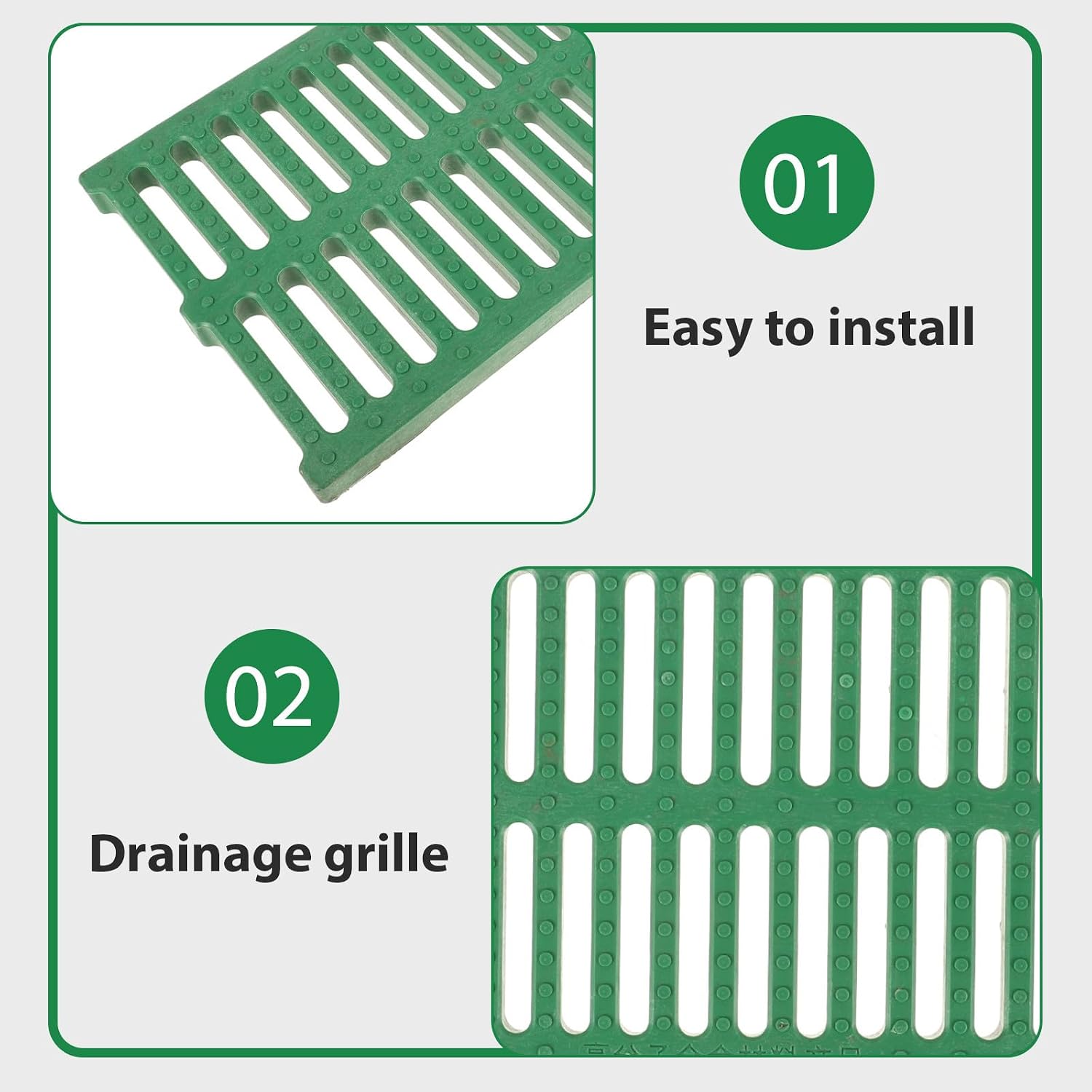 Plastic Drain Grate Cover for Outdoor Trench and Bathroom Use