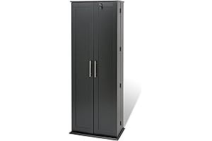 Black Grande Locking Media Storage Cabinet: Elevate Your Entertainment Space