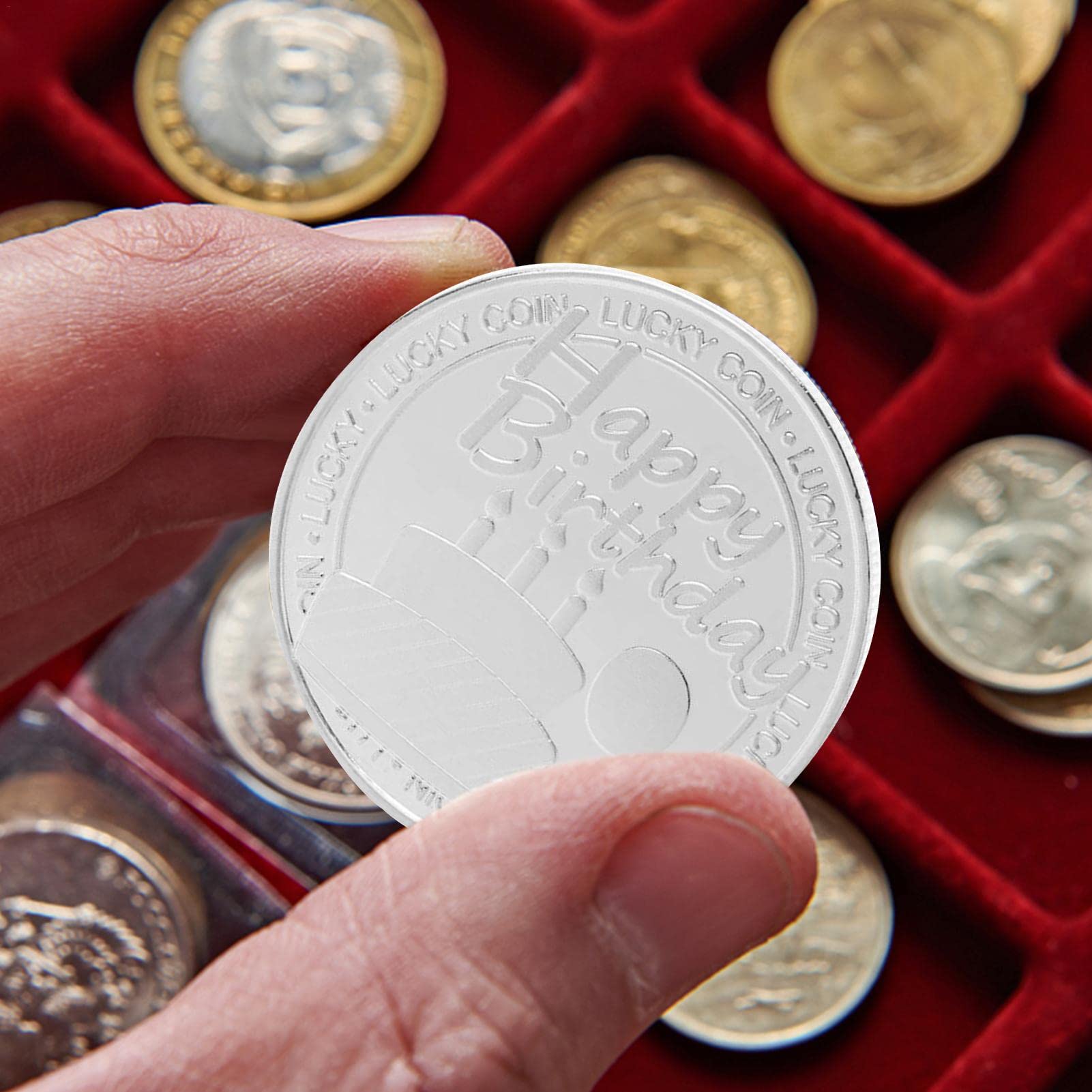 Amazon.co.jp: 2個 Happy Birthday Coin ギフト 仮想 通貨 コイン ハッピーバースデー記念コイン ラッキー コイン  誕生日プレゼント 四つ葉のクローバー コレクション コイン 開運お守り 健康・愛・幸せを願う : おもちゃ