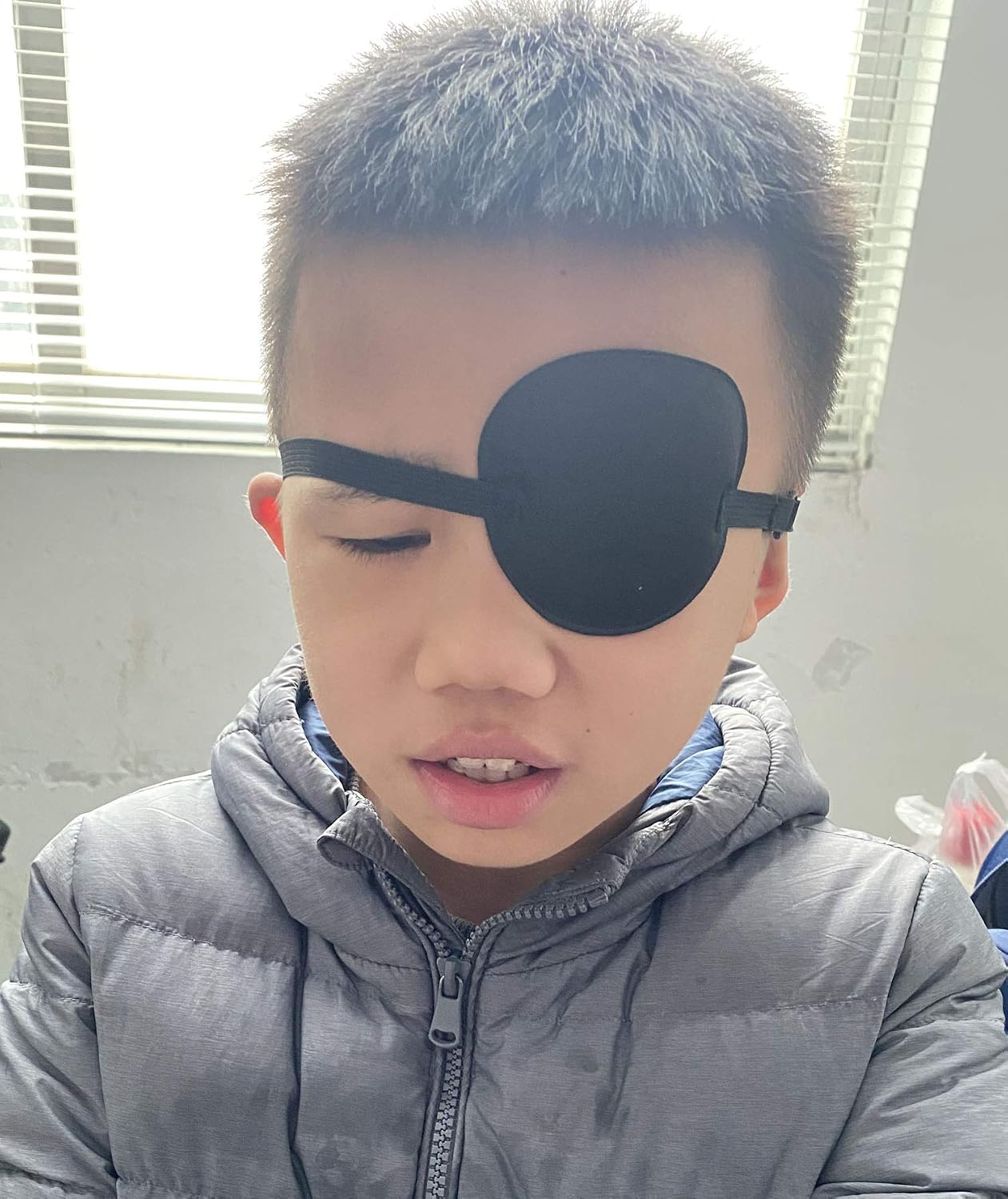 Black Eyepatch-Comfortable Adjustable Shape Black Eyepatch Single Eye Mask for Recovery Eye