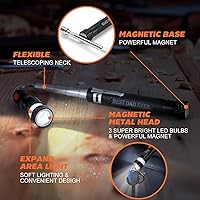 Vista 3 de Lenski Regalos para papá y marido, herramienta de recogida magnética flexible con LED, regalos para papá para hombres, ideas de regalos