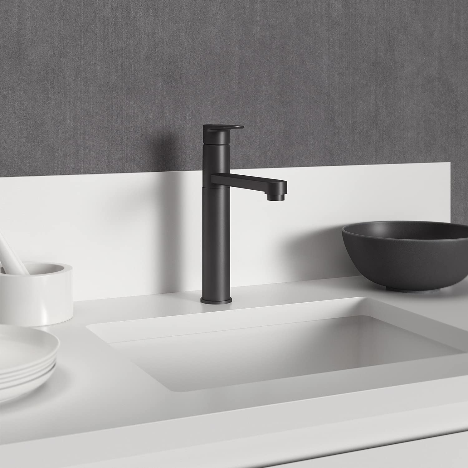 Ideal Standard - Cerafine O Miscelatore da appoggio su Lavello, Nero Seta