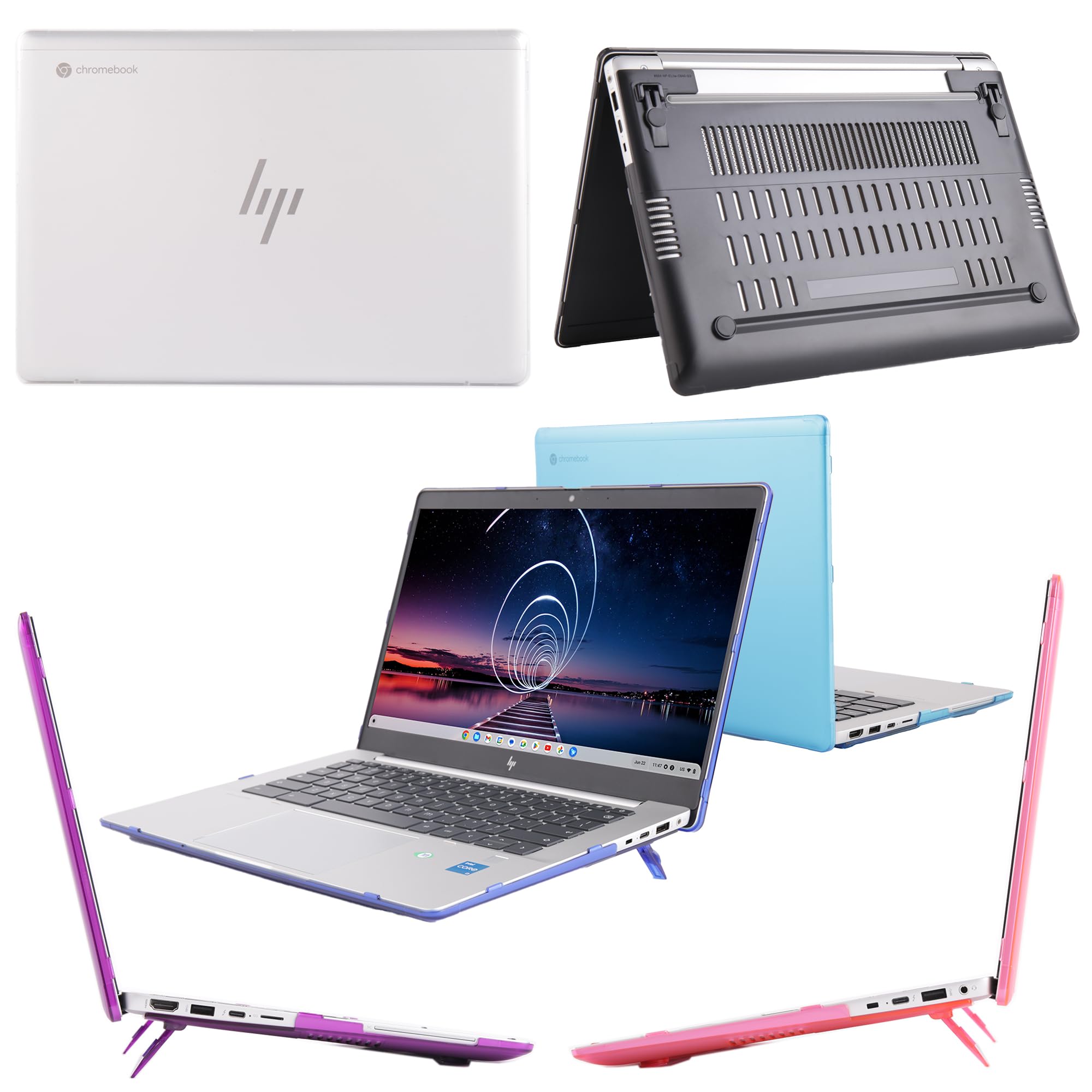 IPearl MCover Für HP Fortis 11 G10 Chromebook (2024, 11,6 Zoll) – Transparente Schutzhülle Aus Polycarbonat, 2-teilig