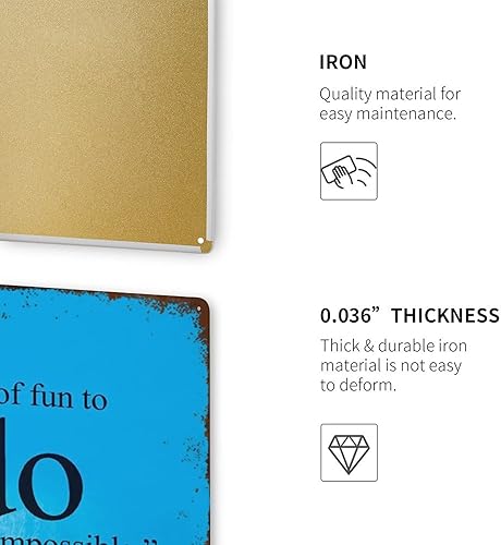 Miniatura 3 de Póster motivacional con frase "It's kind of fun to do the impossible", decoración de pared para oficina, pensamiento positivo, arte nostálgico,