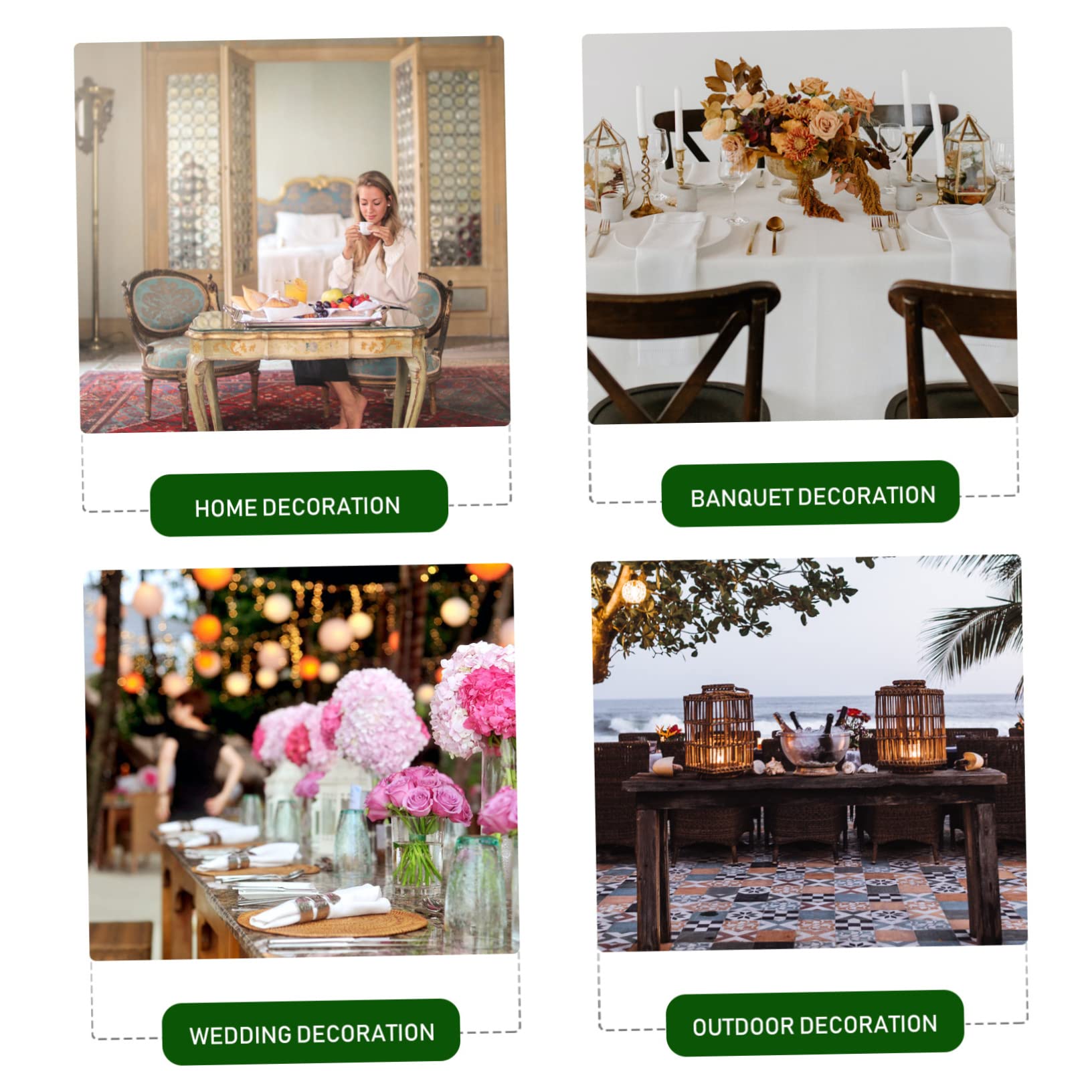 TOPBATHY 16piezas De Anillos De Servilleta De Forma De Árbol De para Decoración De Bodas y Familiares