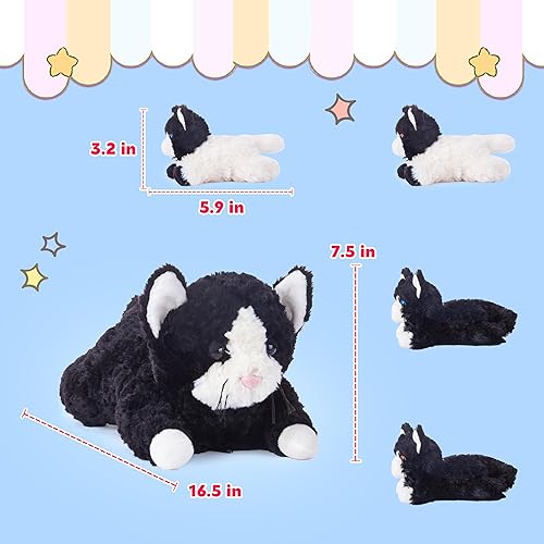 Miniatura 4 de Tumyay Wolf Mommy - Juguete de peluche para mamá y bebé, lindo juego de 13 pulgadas, pequeño, suave, esponjoso, para familia, con mini bebés,