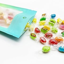 100 Pcs Resealable Mylar Bags, Gradient Color Food Storage Bags, Zip Bag Foil Bags Packaging Pouch for Food Storage, Sample, Small Business (Blue Green, 4.7 X 7.1 Inch)