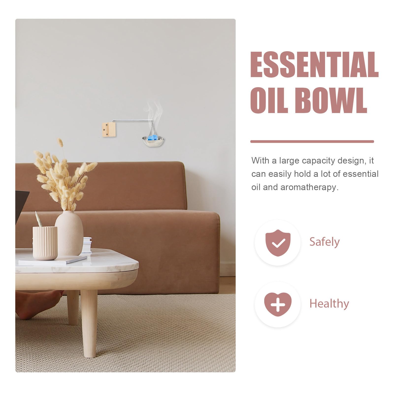 Cuenco Aromático Redondo de Acero Inoxidable para Sauna, Diseño Innovador