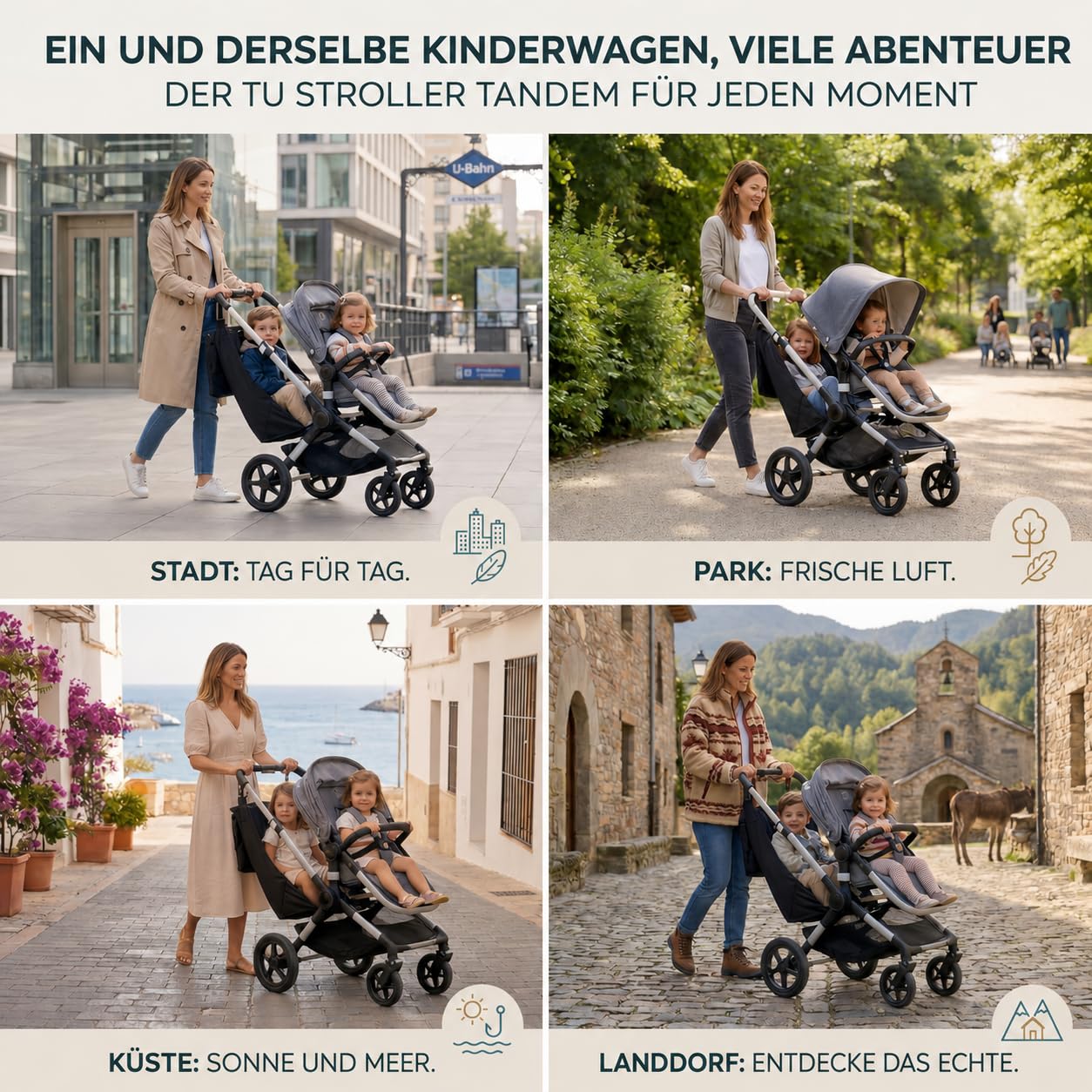 Extra Kinderwagensitz verwandelt Ihren Kinderwagen in einen Zwillingssitz für den großen Bruder. Diese kompakte Textil-Hängematte ist eine Alternative zum Kinderroller (Schwarz)