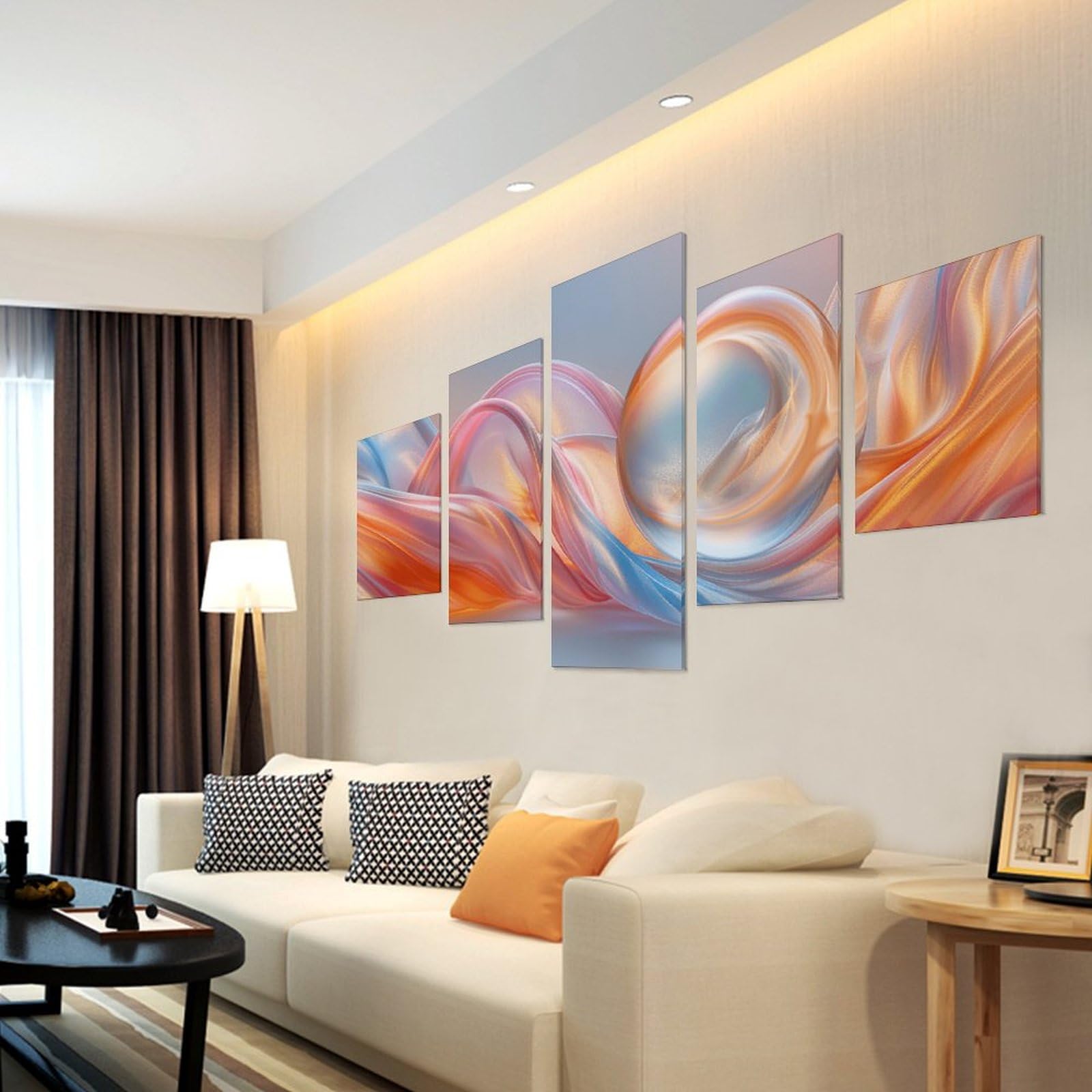 Amazon.co.jp: BNSSJAVS キャンバスウォールアート 5ピース、40 x 22