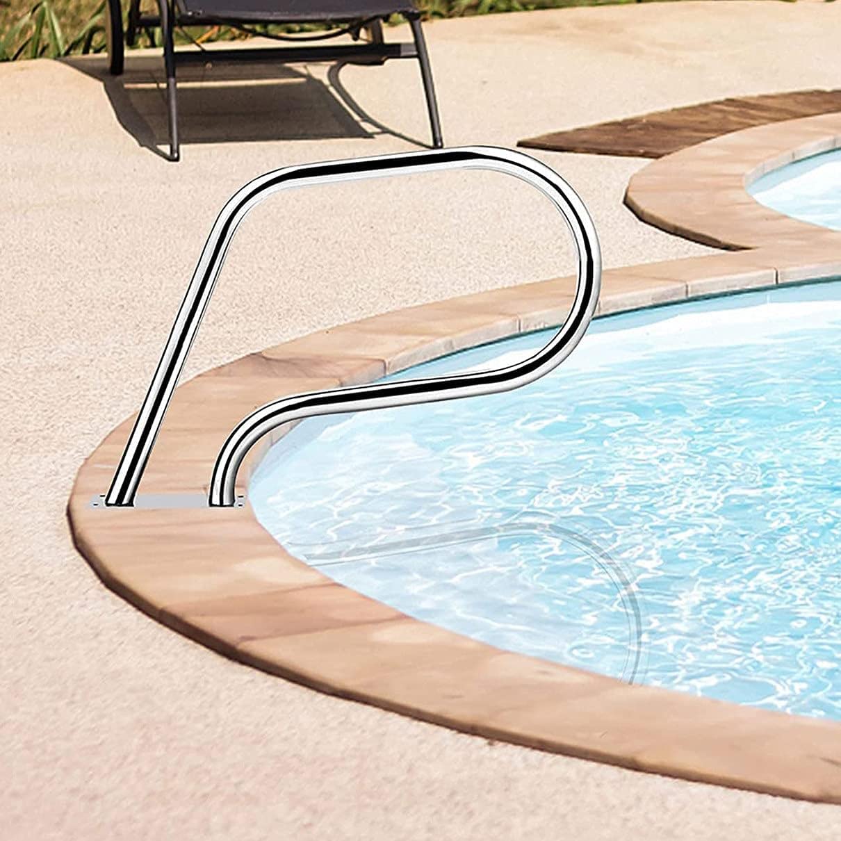 Swimming Pool Safety Hand Rail Pool Handrail Handle Grab Rails Swimming Stainless Steel Swimming Pool Handrails, 304 Stainless Steel Swimming Pool Stair Rail Swimming Pool Hand Rail with