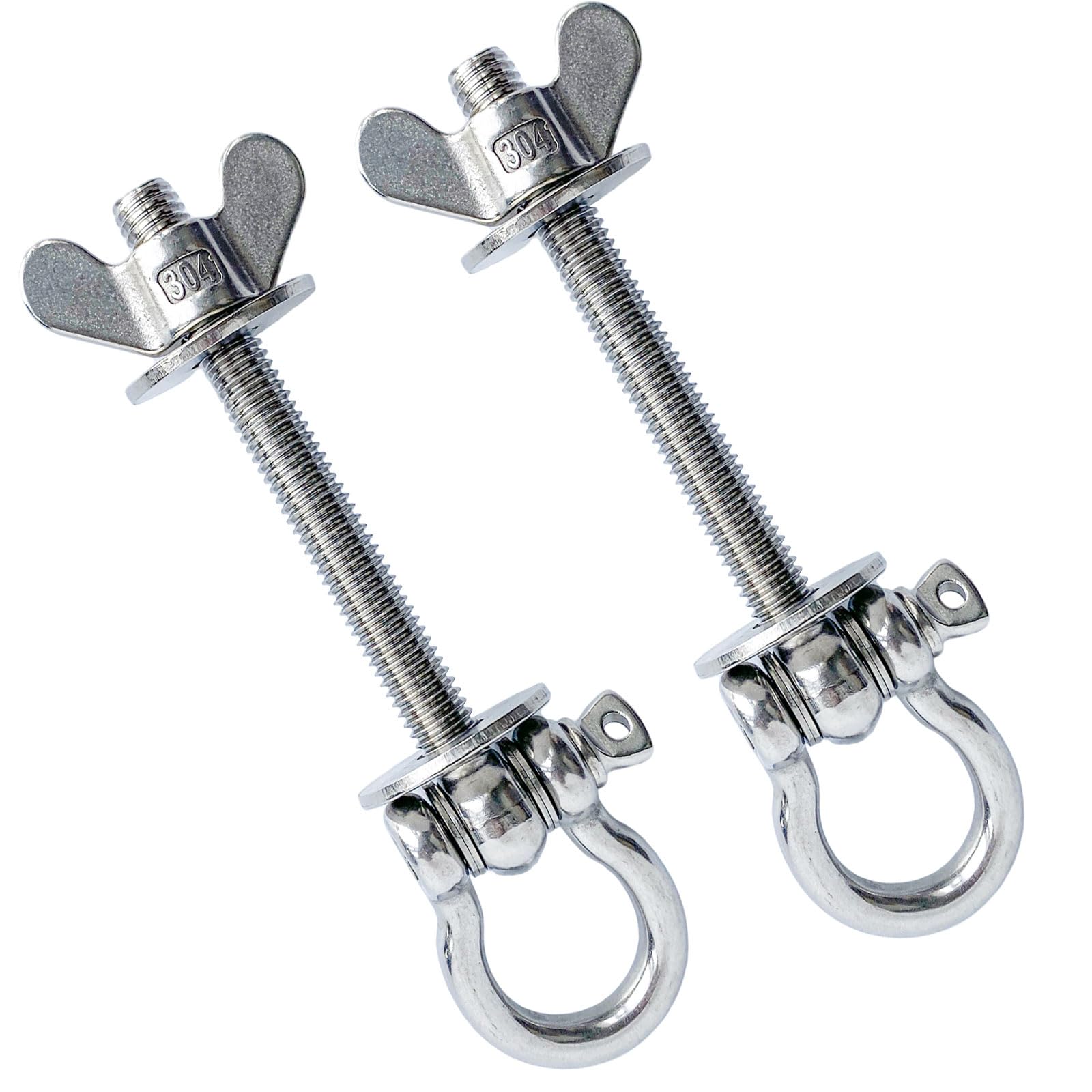 QKWL 2-Pack Heavy Duty Power Rack Attachments - Resistance Band Hooks & O-Ring Squat Rack Accessories | Durable Steel Band Pegs for Crossfit, Power