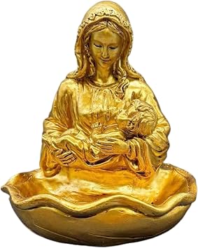 Holy Water Font Resin Virgin Mary Home Decor for Prayer Room