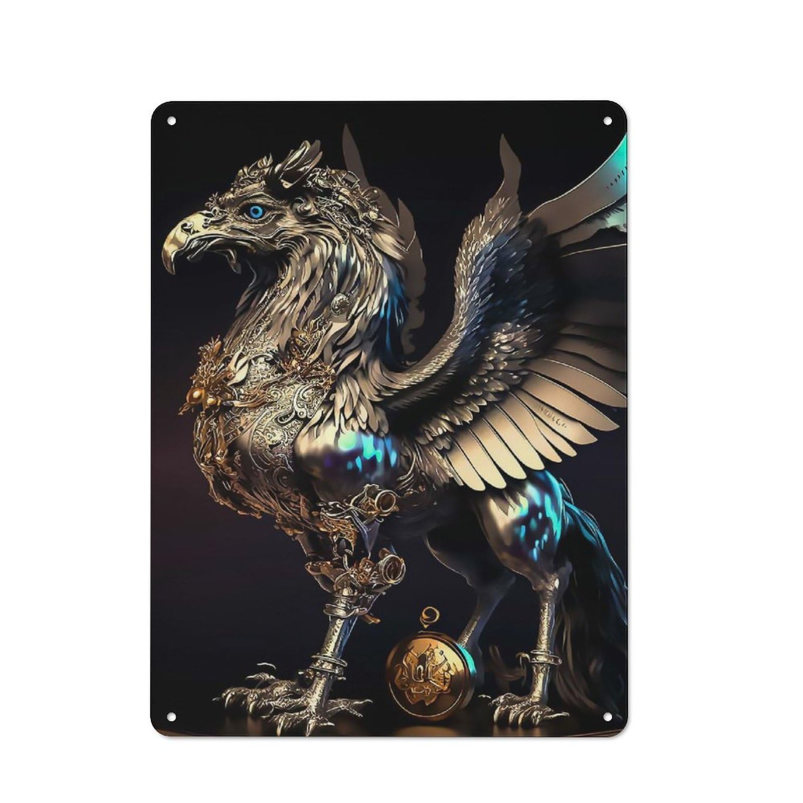 Vintage Eagle Bistro Metal Sign 40x30cm, Bistro Wall Plaque for Takeaway, Bar, Kitchen Or Counter Area