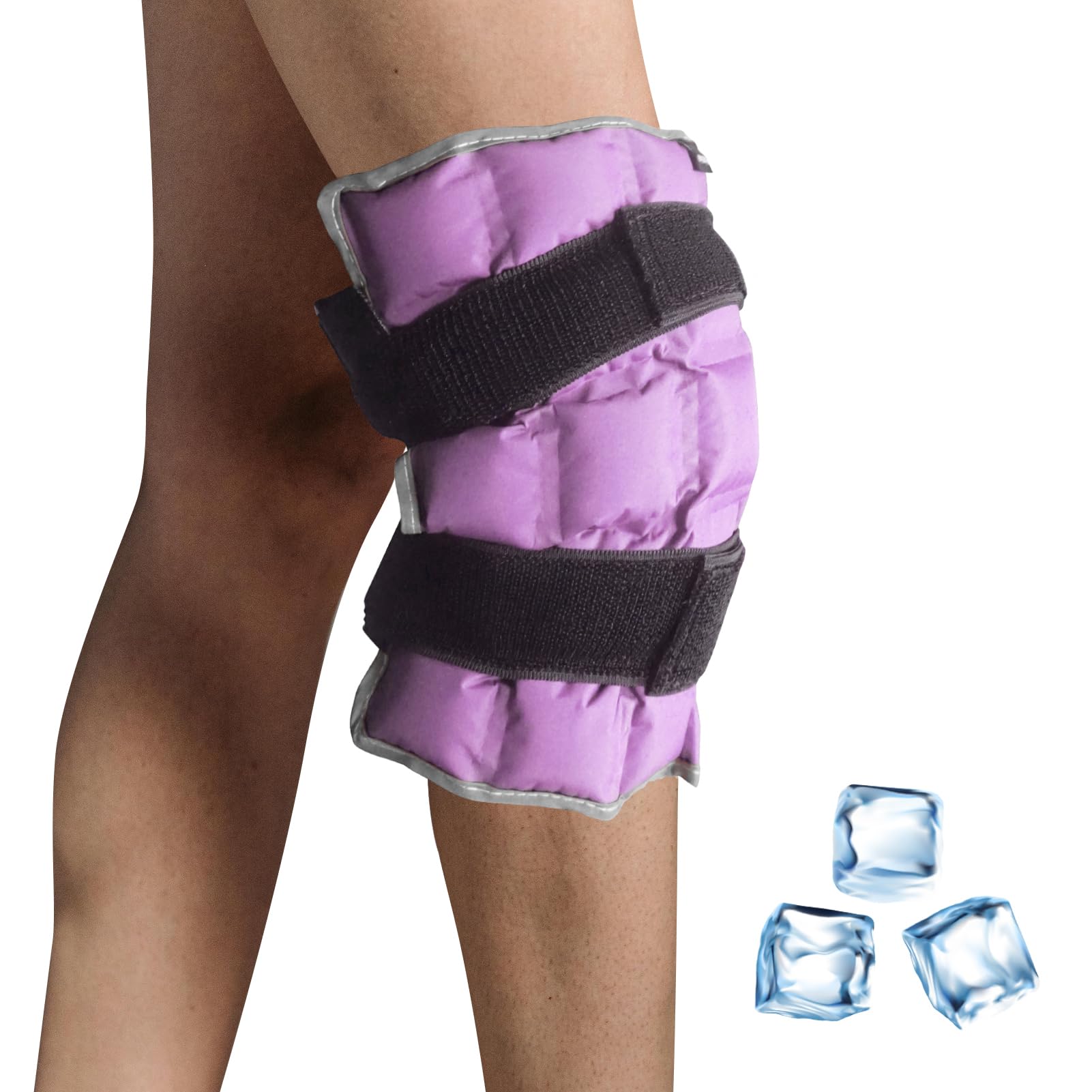 𝗨𝗽𝗴𝗿𝗮𝗱𝗲𝗱 Ice Pack for Injuries Reusable with Adjustable Strap, Cold Pack Wrap Large Hot Cold Compress Pad, for Back, Shoulder, Hips, Knee