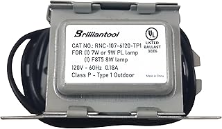 Replacement For Magnetic Ballast By Brilliantool - 120V Magnetic Ballast - For Fluorescent Light Ballast -designed to operate 9W UV bulbs, 8W T5 lamps, or 7-9W CFLs, 1 Pack