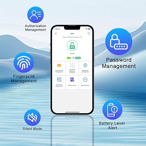Miniatura 9 de Caja de seguridad inteligente con aplicación de huellas dactilares, Bluetooth eLinkSmart con código digital, resistente a la intemperie para montaje