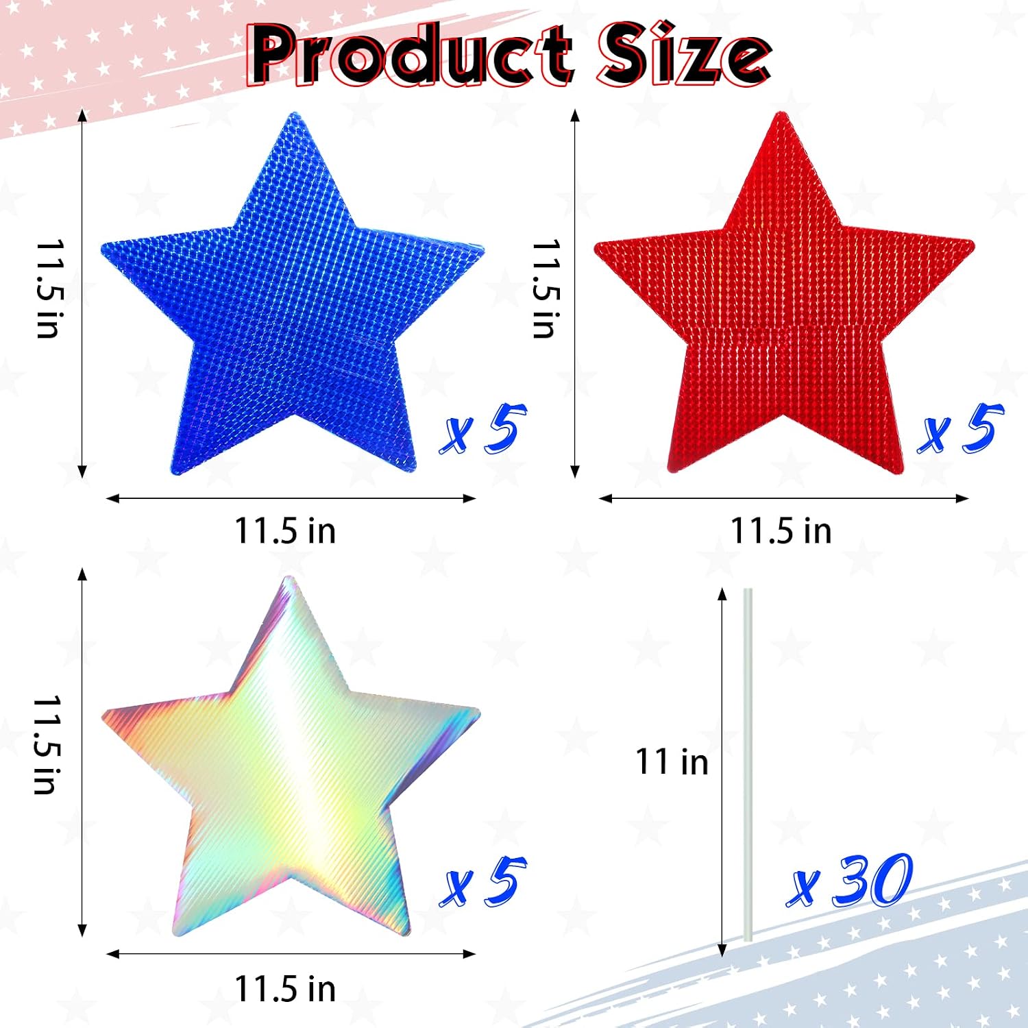 Yookeer 250th Anniversary Yard Signs Outdoor Decorations Red White Blue Stars Veterans Day Yard Sign with Stakes for Independence Day Lawn Decor(15 Pieces)