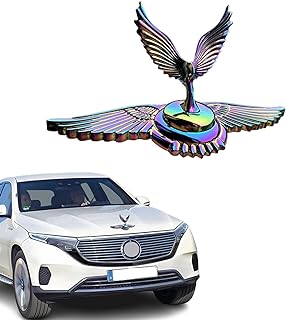 3D Flying Eagle Logo Car Hood Ornament,Colorful Metal Hood Ornaments for Trucks Auto,Self Adhesive