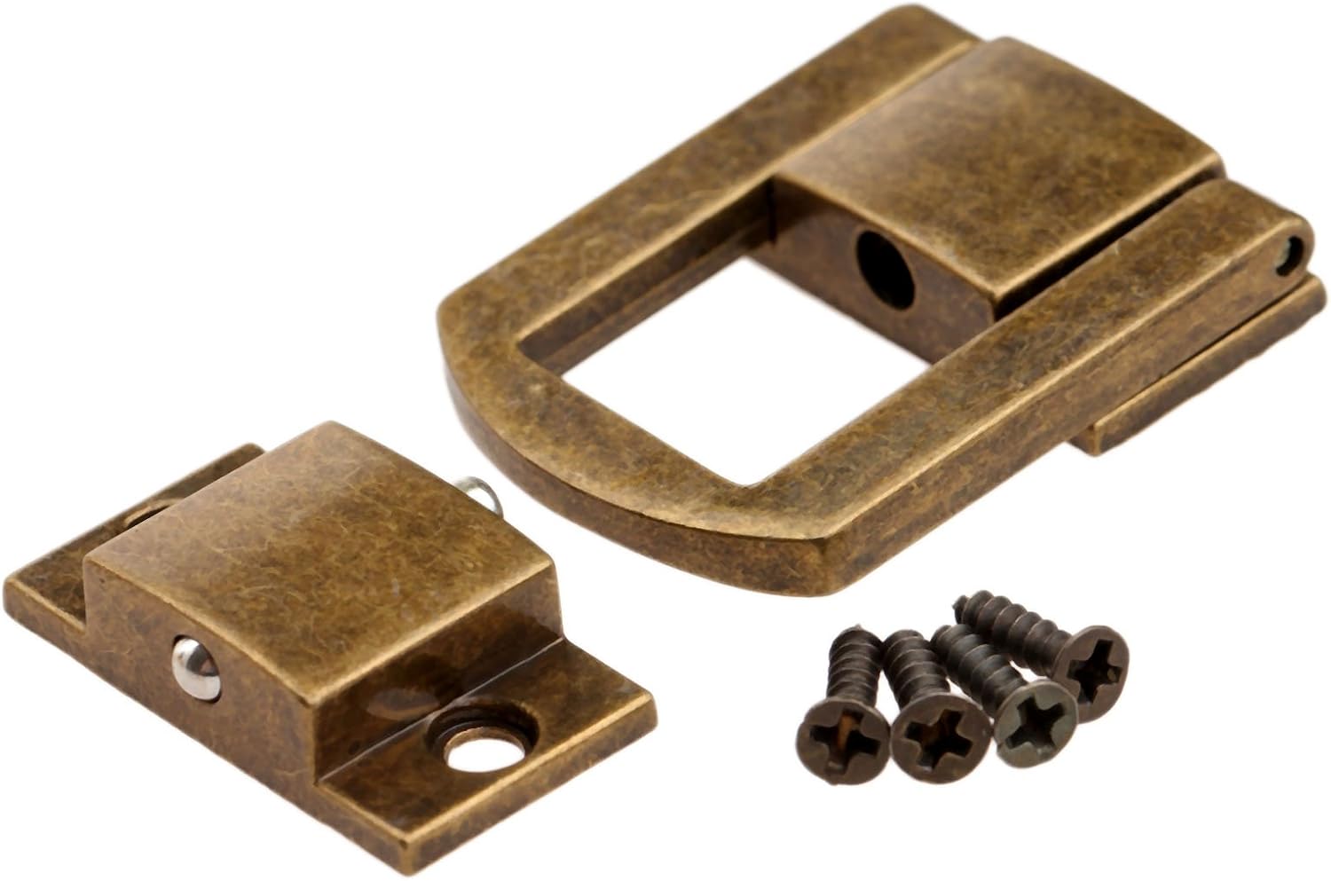 1Pc 1.18″x 0.94″ Antique Brass Hasp Wood Chest Lock Latch Clasp with