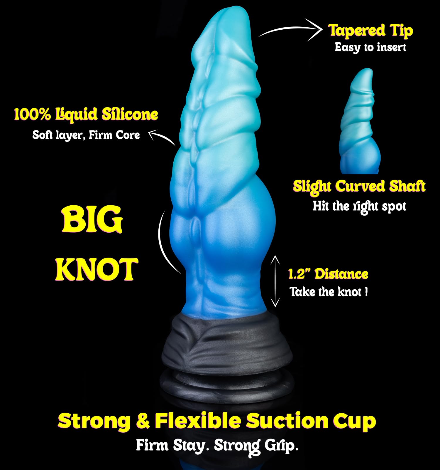 11" Huge Big Monster Knot Dildo - Thick Fantasy Dragon Horse Curved Anal Dildo with Large Suction Cup, Girthy Giant Ribbed Dildos for Men Women, Massive Adult Sex Toys & Games for Sexual Pleasure