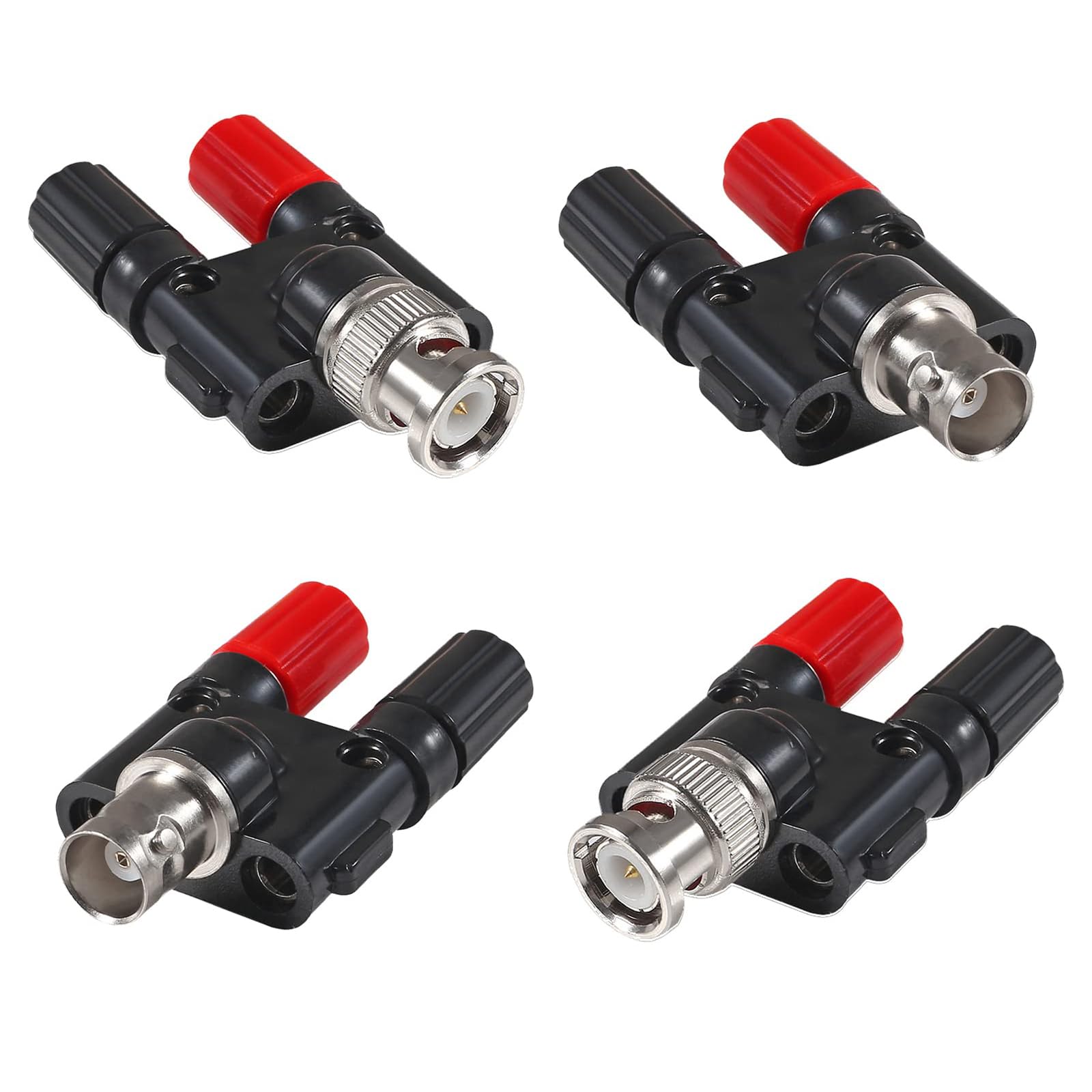 Dolaso2pcs BNC Male to Dual Banana Female Plastic Oscilloscope Cable Coaxial Adapter