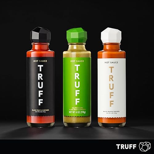 Vista 37 de TRUFF Paquete de iniciación, incluye salsa picante de trufa negra (6 onzas), aceite de trufa negra (5.6 onzas) y sal marina de trufa negra