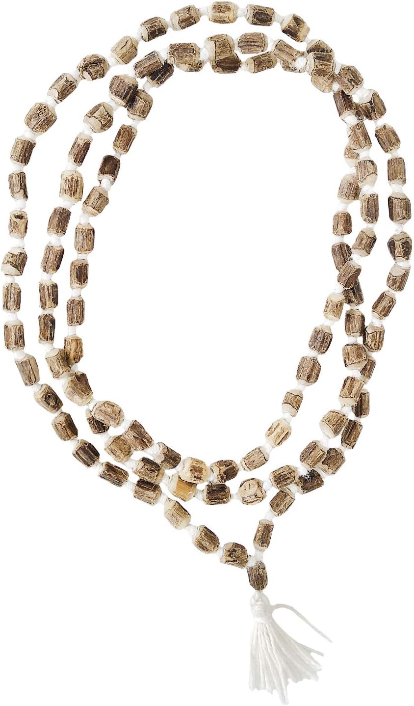 Genuine Original Wooden Beads Pure Tulsi Mala with 108+1 Beads/Holy Basil Rosary/Kanthi Mala Tulsi Mala Jaap Mala for Astrology Pooja Chanting or Wearing