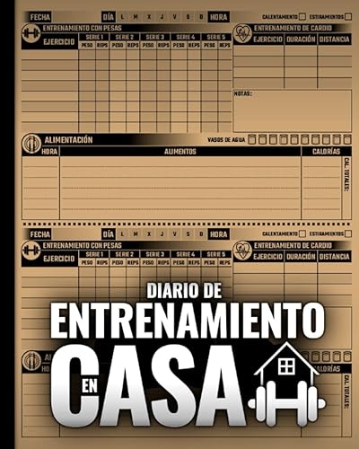 Diario de Entrenamiento en Casa: Cuaderno para Planificar 9 Meses de Entrenamiento Casero y Alimentación