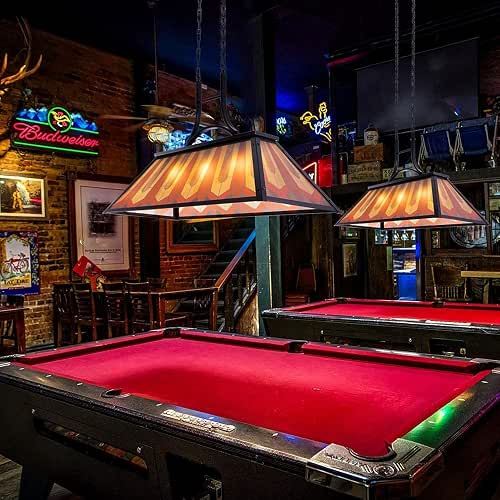 Wellmet Tiffany Style Pool Table Lamp Hanging, Billiards Light for