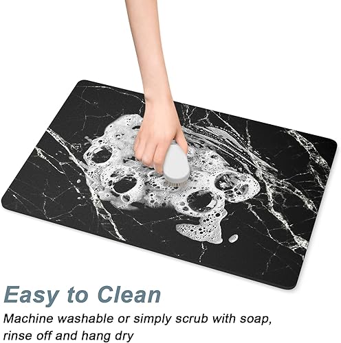 Miniatura 79 de Rnivvi Tapete de café, tapete de café de 12 x 19 pulgadas para estación de máquina de espresso, accesorios y organizador, almohadilla absorbente