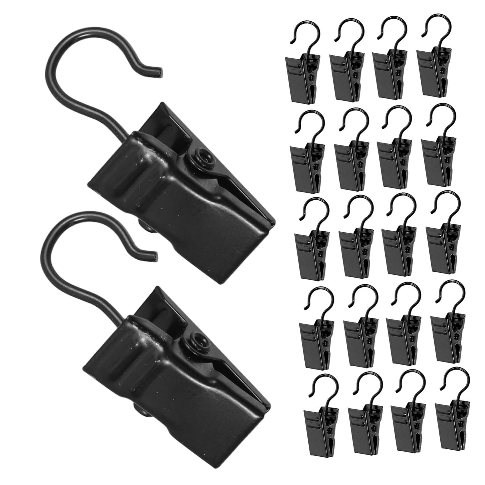 Homoyoyo 100pezzi Fermagli e Ganci per Tende in Ferro Clip per Tende e Doccia Accessori per Appendere Asciugamani e Decorazioni Senza Strumenti Design Elegante