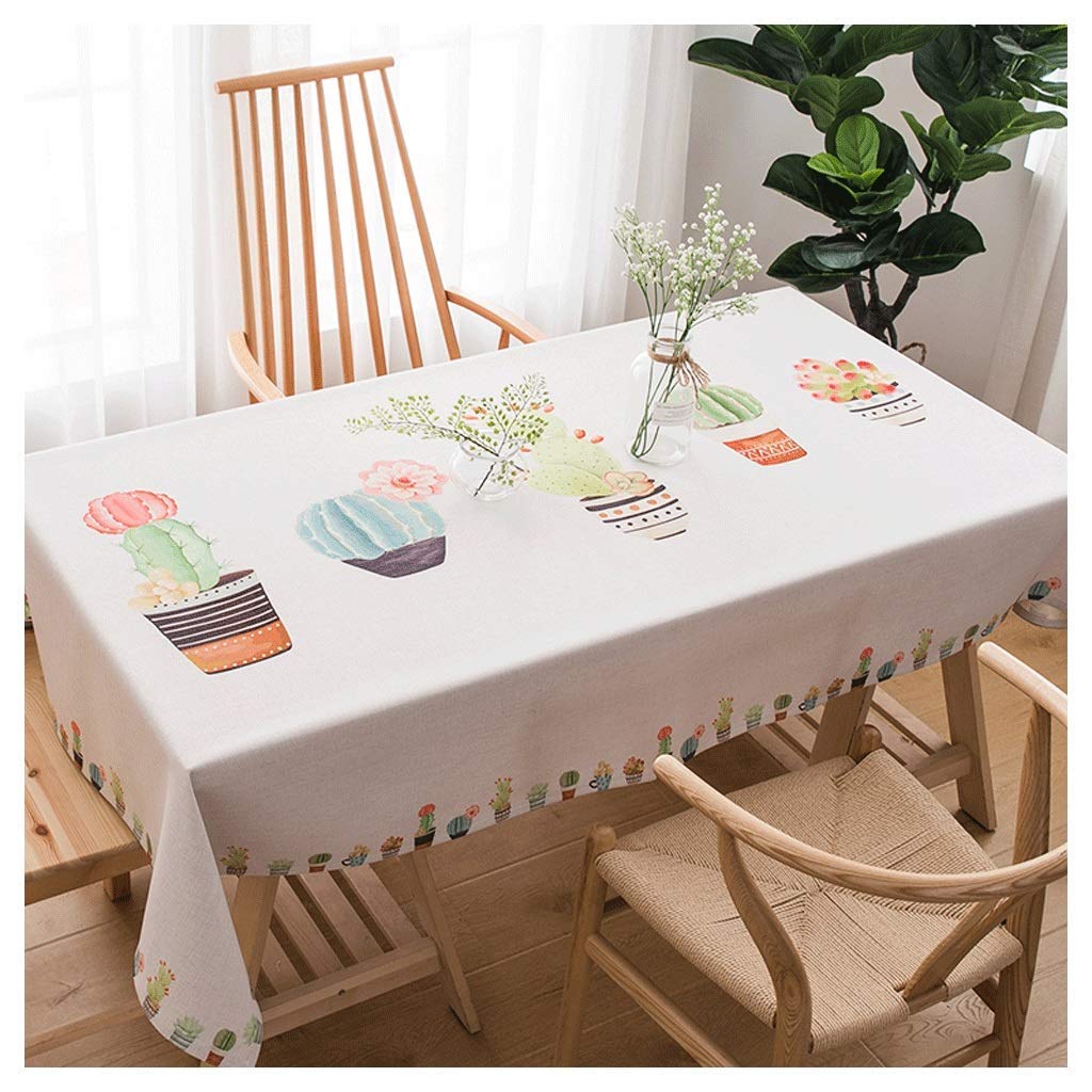 Nappe cactus imperméable rectangulaire coton lin petite nappe table basse de maison