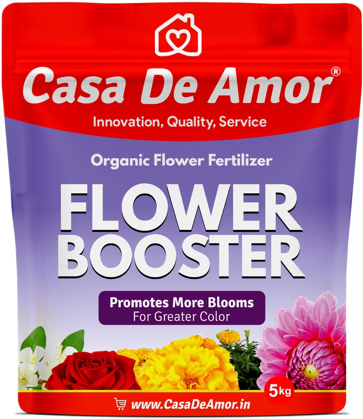 Casa De Amor Flower Booster Special Essential Organic Fertilizer for Flowering Plants (5 Kg)