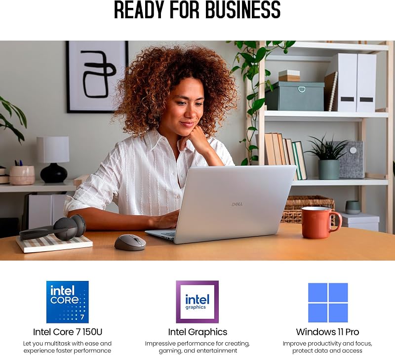 Dell 2026 16 Touchscreen Laptop Computer, 16" FHD+ Touch Screen Business Laptop PC, Intel 10-Core 7 (> i7-1355U), 32GB DDR5 1TB SSD, Windows 11 Pro, Backlit Keyboard, Fingerprint Reader, Wi-Fi 6E image 3