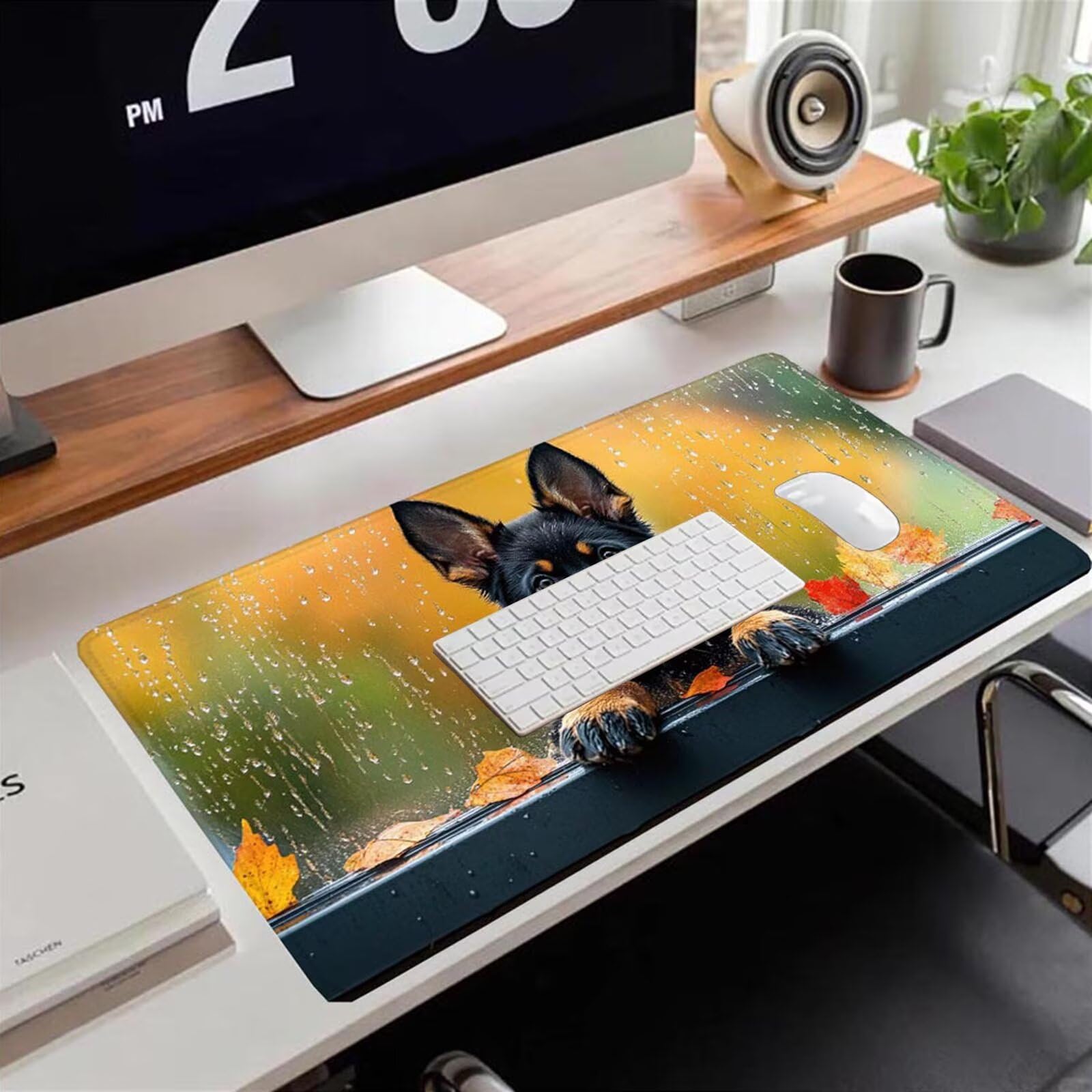 Gamingowa podkładka pod mysz 1200 x 600 x 3 mm, XXL, wodoszczelna, odporna na ścieranie, z przyszytymi krawędziami, żółta, podkładka na biurko, poprawia prędkość i precyzję, do komputera, laptopa