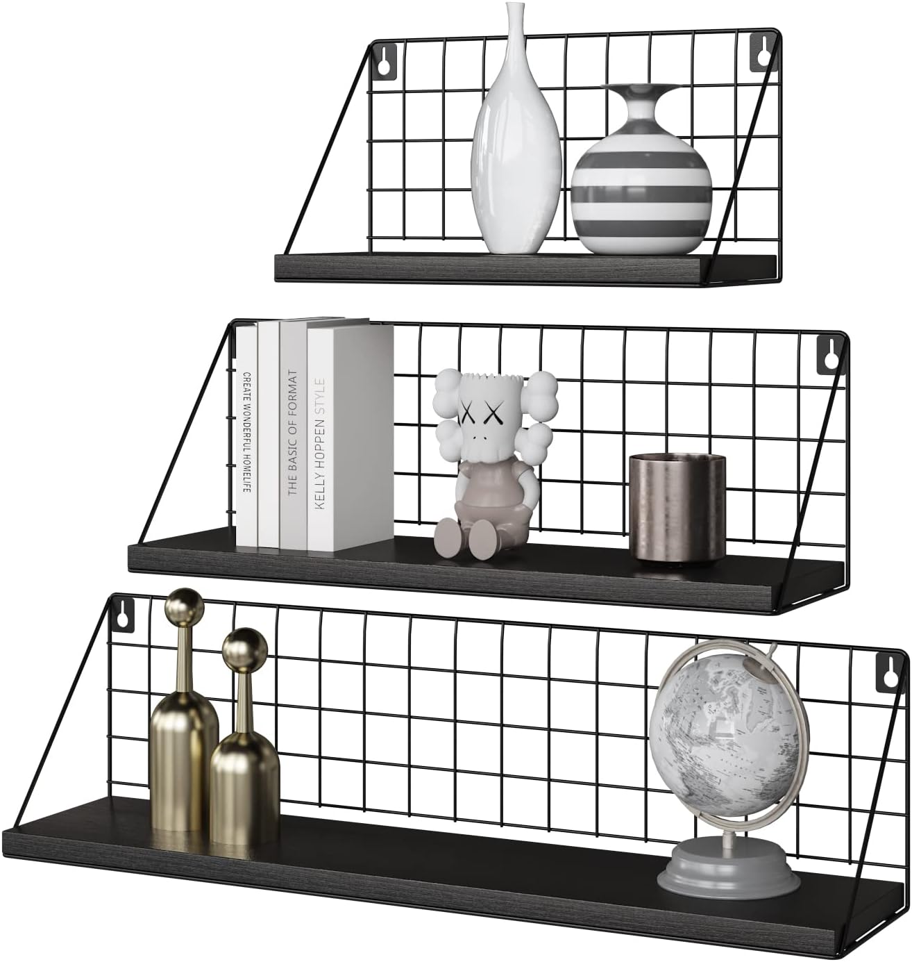 Sungmor Gusseisen-Regale Set – 2 Schwebende Wandregale Im Viktorianischen Design Für Wohnzimmer & Bad