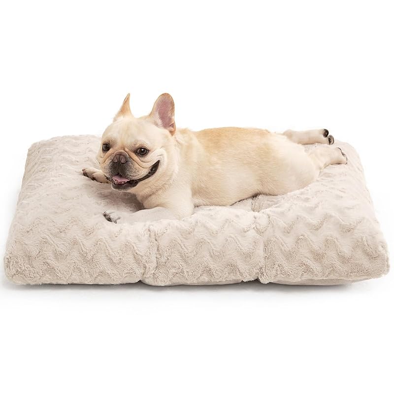 Tapete para cama de cães em fleece, lavável e reversível EHEYCIGA Bege 73,66 x 53,34 x 7,62 cm