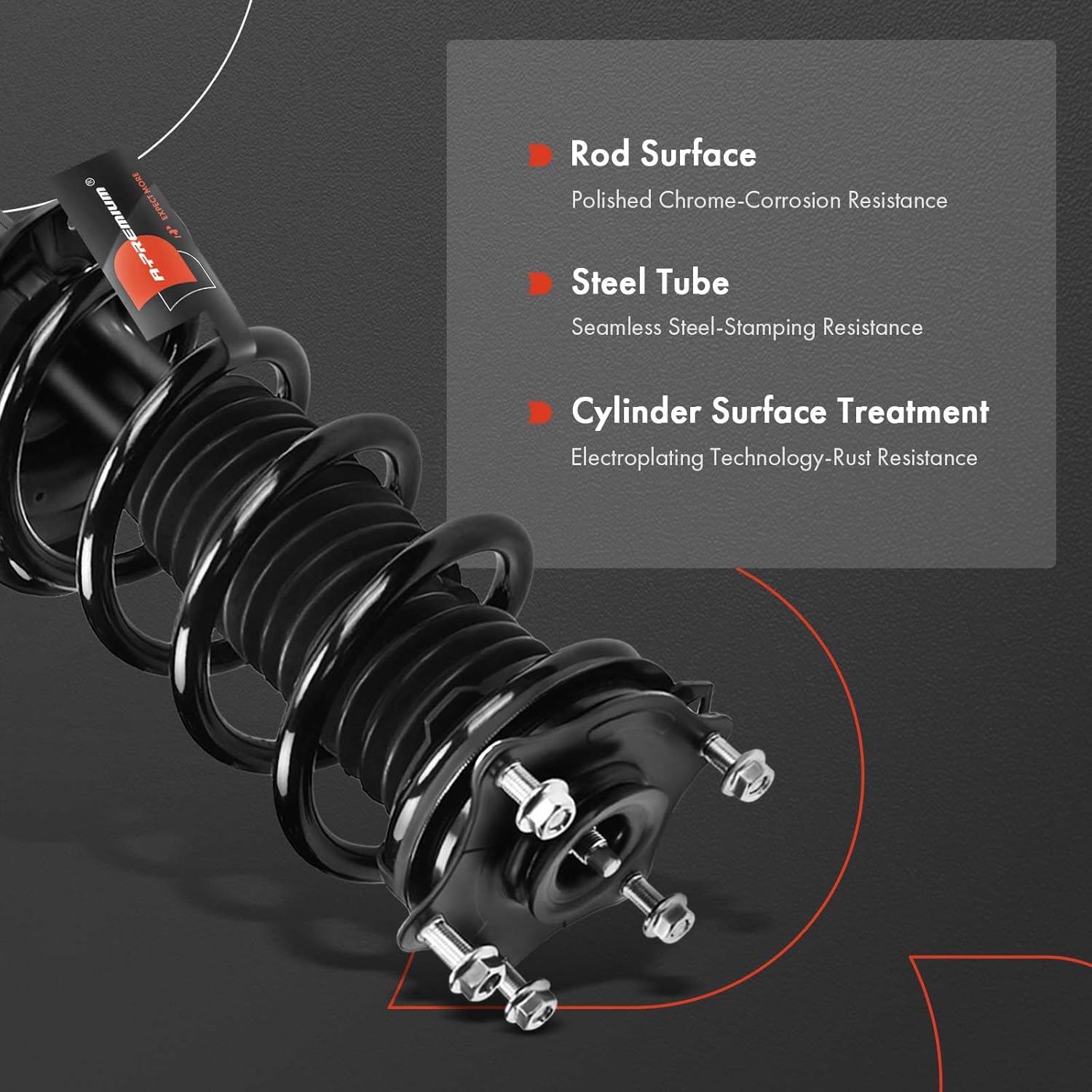 A-Premium Front and Rear Pair (4) Complete Strut and Coil Spring Assembly Compatible with Acura RDX 2007-2012, Driver and Passenger Side