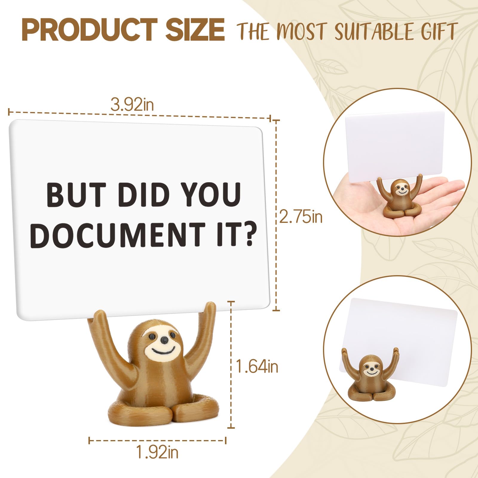 Gifts for Coworkers Women Men Funny Sloth Work Office Gifts for Employees Boss Manager Engineers Birthday Retirement Gift Farewell Going Away Boss's Day Christmas But Did You Document It Office Decor
