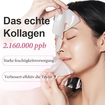 Deep Collagen Face Mask Moisturising Hydrogel Face Mask Over with Low Molecular Collagen for Elasticity Firming Lifting Pore Reduction Gifts for Women