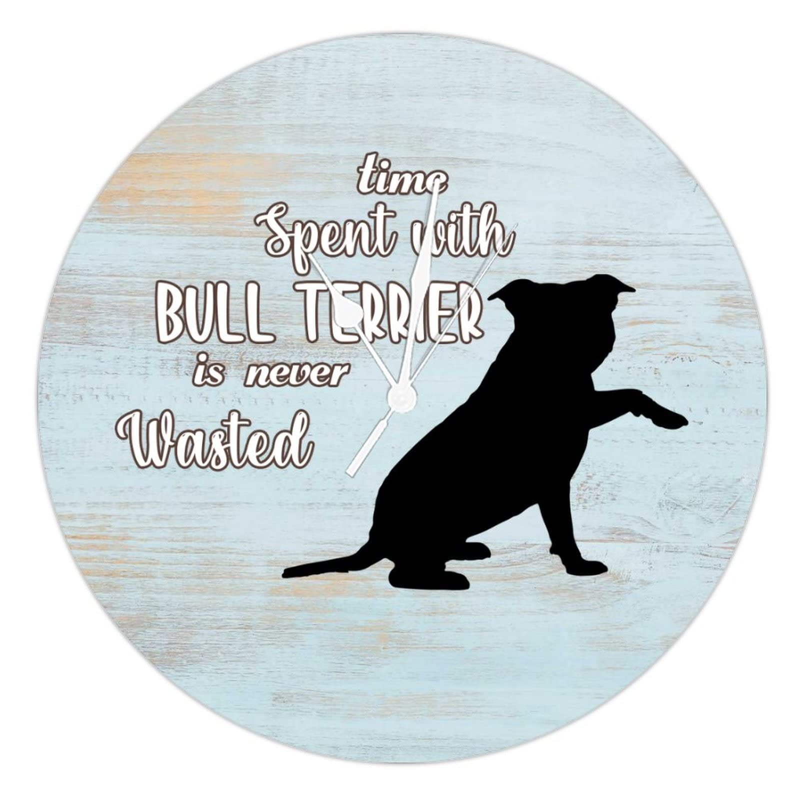 Horloge murale inscription dog spending time bois amitié