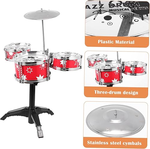 Miniatura 9 de VICASKY 1 juego de batería para niños Kidcraft Playset niños caso educación temprana niños batería kit niños Jazz tambor plástico bebé niños musical