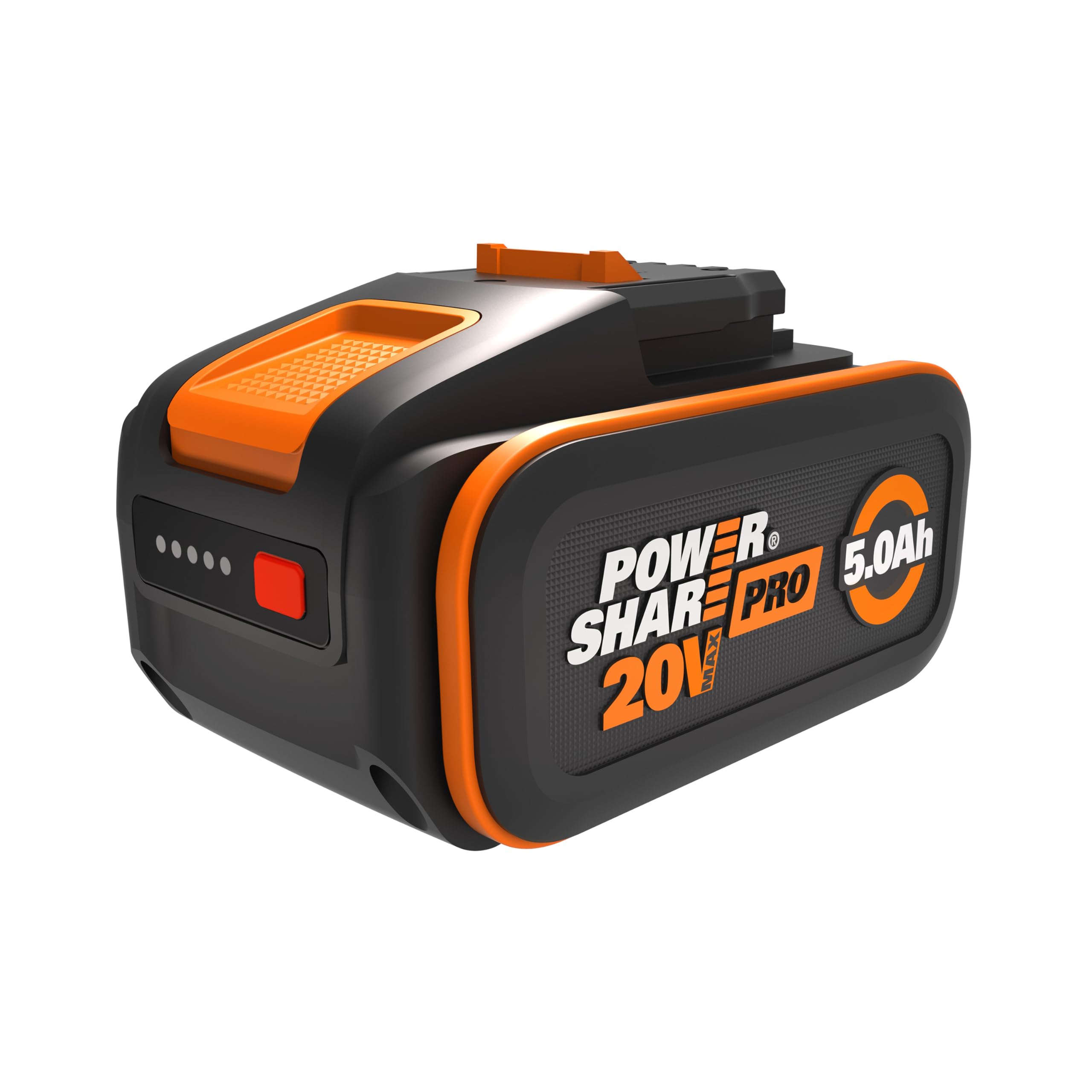 WORX WA3645 PowerShare Pro Batería 20V 5,0Ah Ion-Litio con BMS Inteligente, Indicador LED, Mayor Seguridad 360° y Compatible con Gama 20V, 40V y 80V