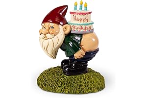 Adorable Gnome Garden Statue: A Delightful Birthday-Themed Lawn Decoration