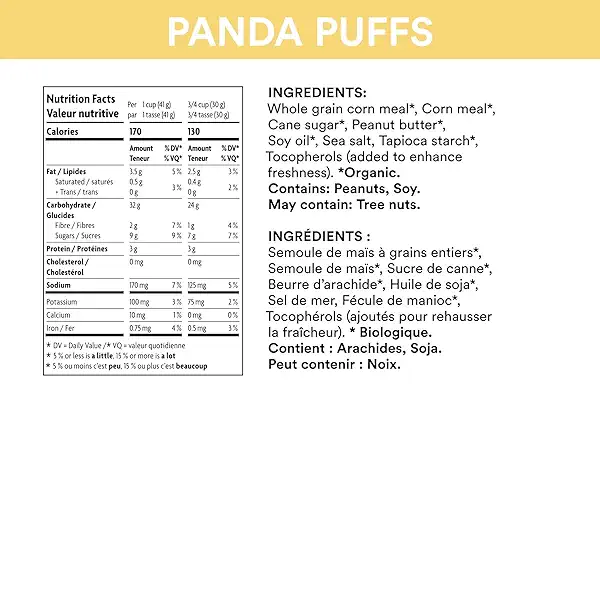 EnviroKidz Peanut Butter Panda Puffs Organic Cereal, 10.6 oz 9