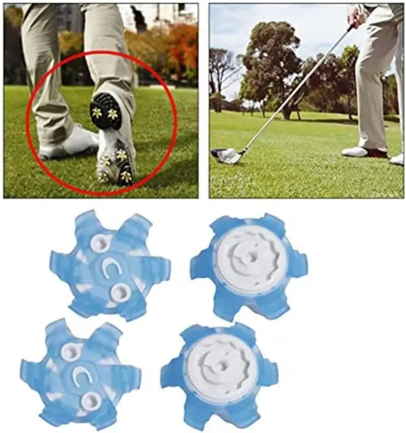 Golf Spikes 60Pcs Shoe Studs for Enhanced Grip on Various Terrains for Lawn Cricket Player Lover Compatible with Foot Joy