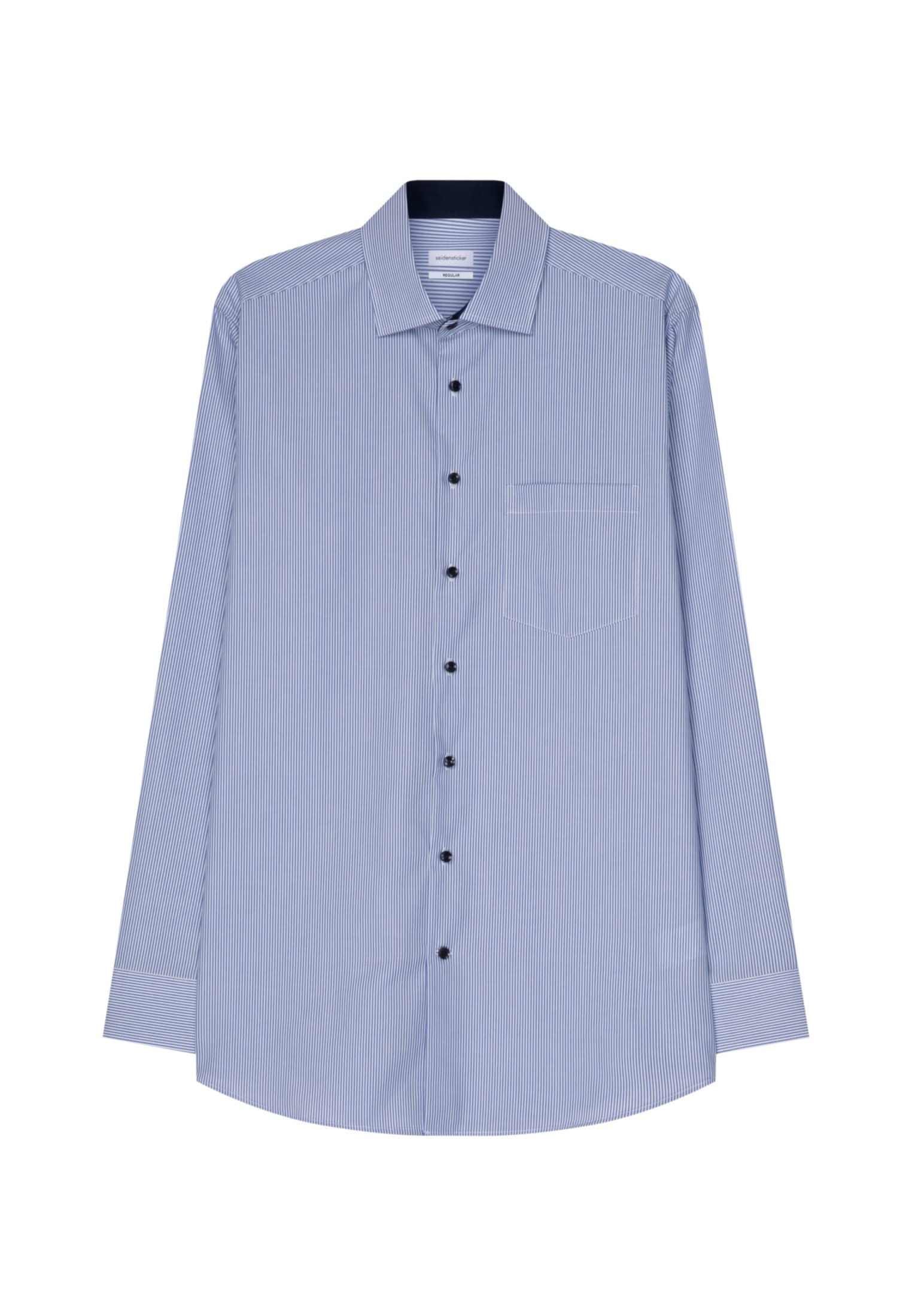 Seidensticker Men's Business Shirt - Regular fit - Non-Iron - Kent Collar - Long Sleeve - 100% Cotton